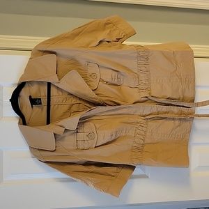 Brown cropped utility jacket